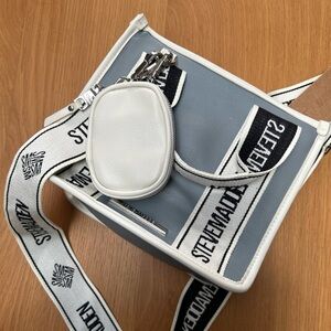 Steve Madden Satchel NWT with logo strap and accessory pouch